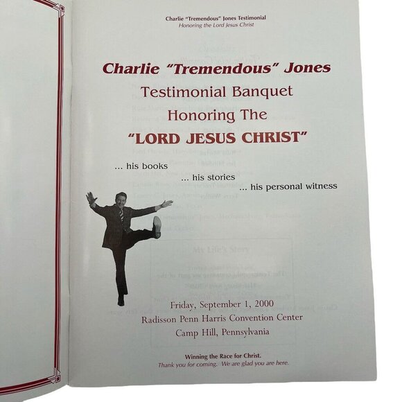 Charlie Tremendous Jones Book From His Testimonial Banquet Honoring Jesus - Picture 4 of 11